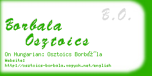 borbala osztoics business card